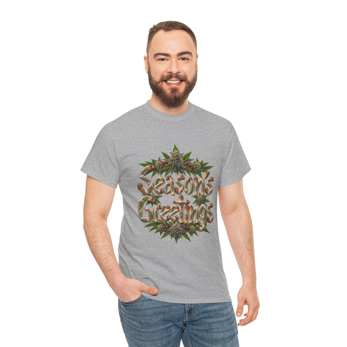 Season’s Greetings Rolled Letters Tee
