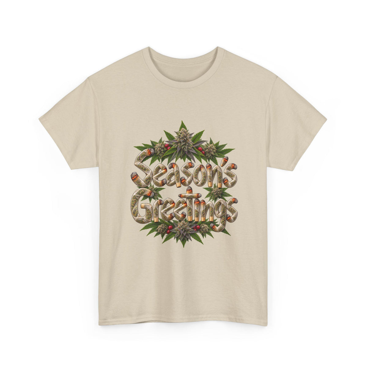 Season’s Greetings Rolled Letters Tee