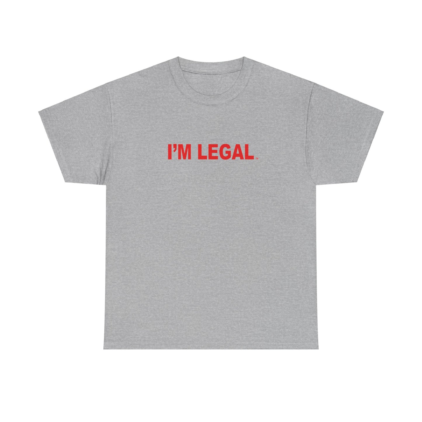 I'm Legal: Grey Unisex Heavy Cotton Tee