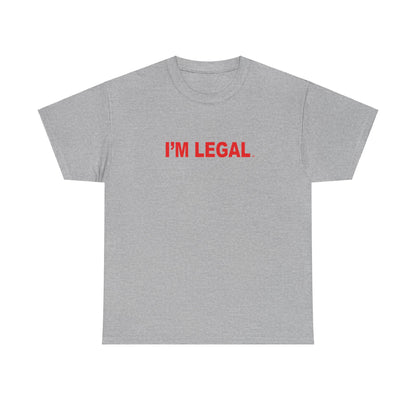 I'm Legal: Grey Unisex Heavy Cotton Tee