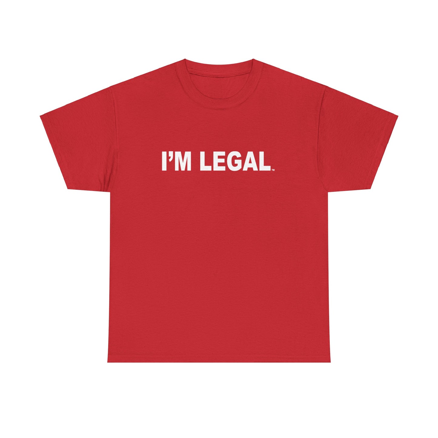 Legal Red with White Unisex Heavy Cotton Tee