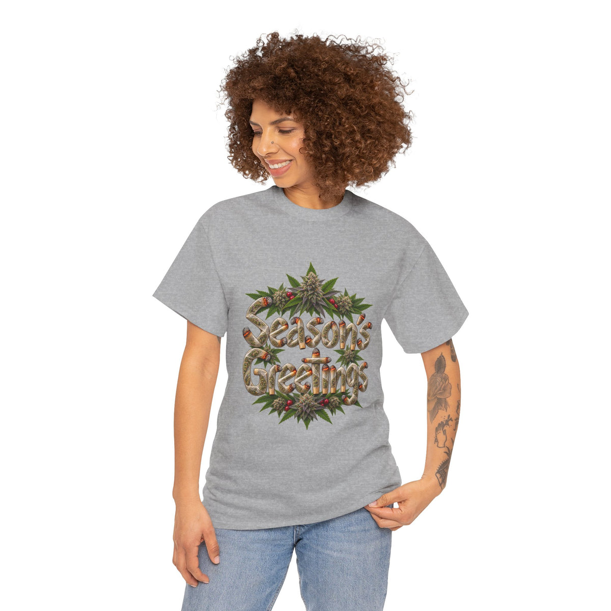 Season’s Greetings Rolled Letters Tee