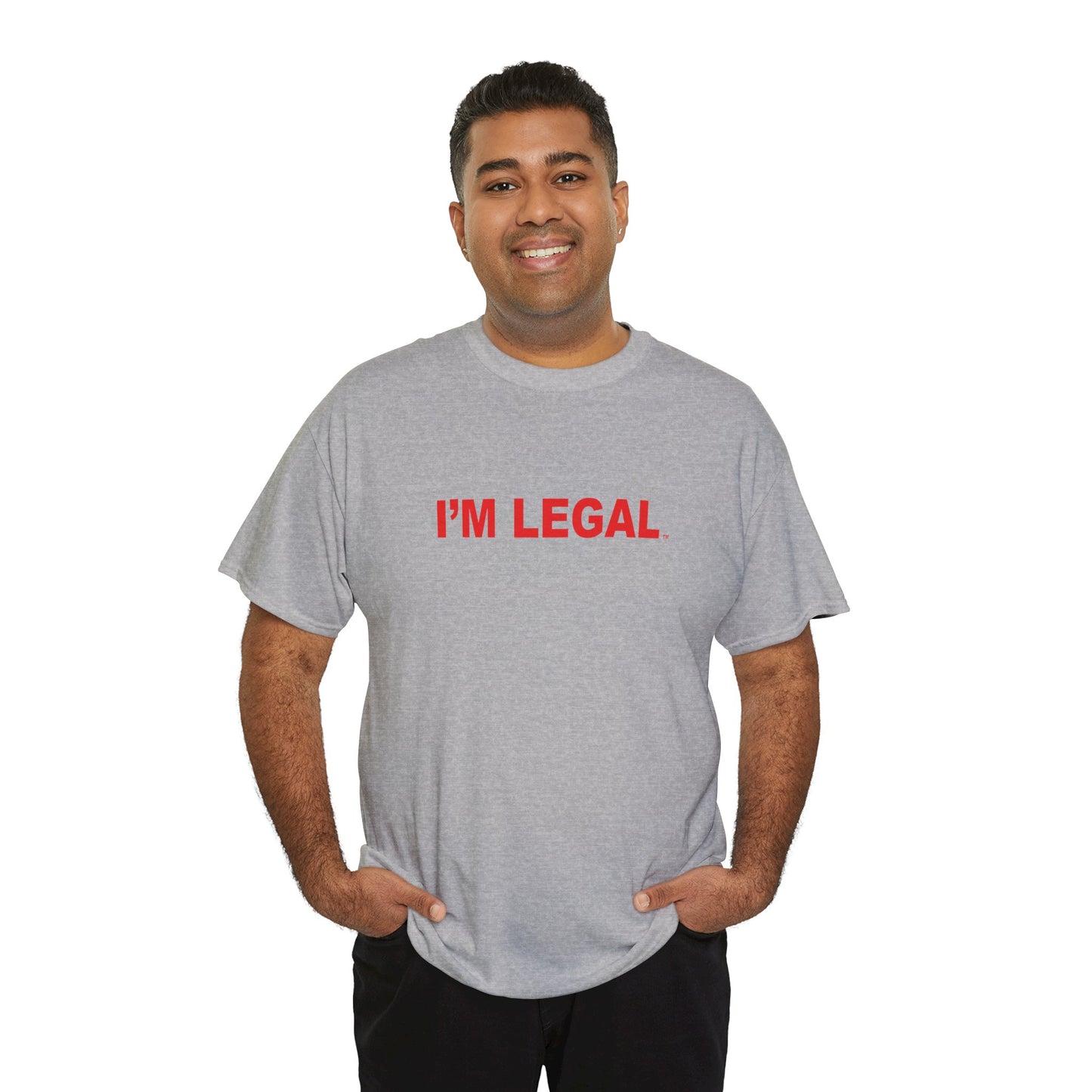 I'm Legal: Grey Unisex Heavy Cotton Tee