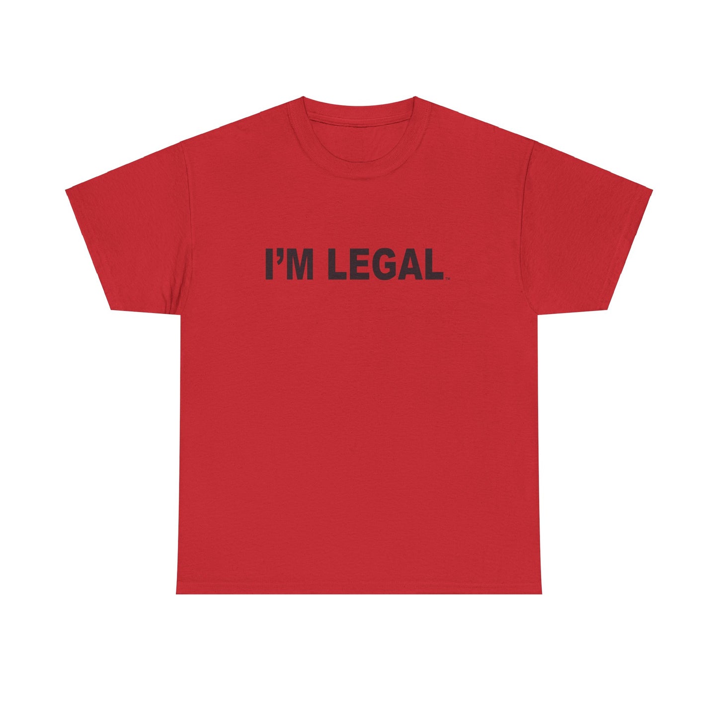 Legal Red with Black Unisex Heavy Cotton Tee