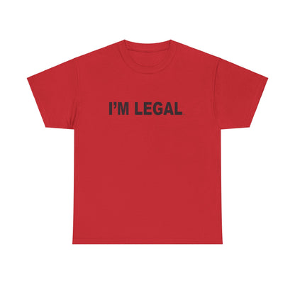 Legal Red with Black Unisex Heavy Cotton Tee